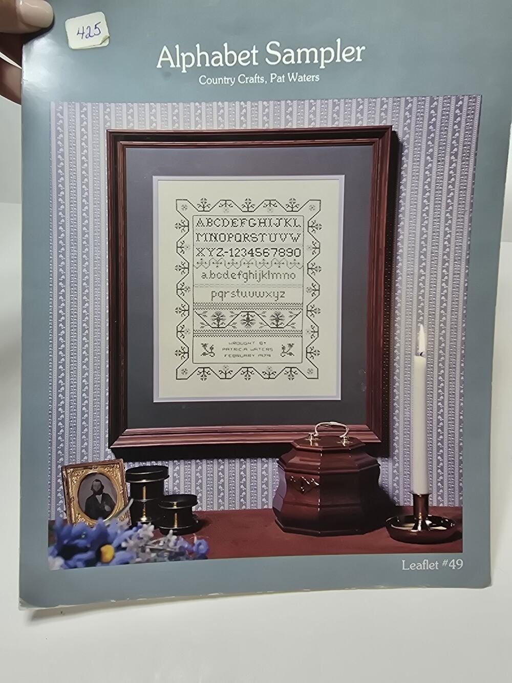 Country Crafts Alphabet Sampler Cross Stitch Pattern Pat Waters Leaflet 49